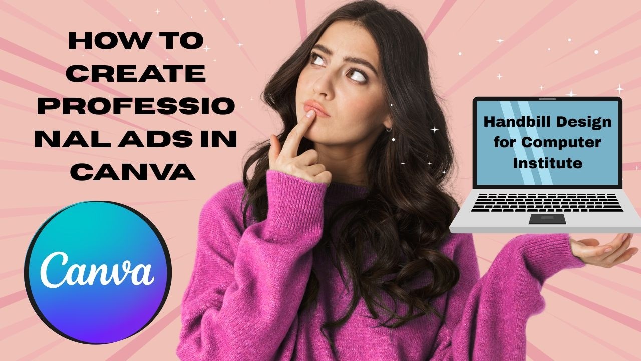 How to Create Professional Ads in Canva  Handbill Design for Computer Institute