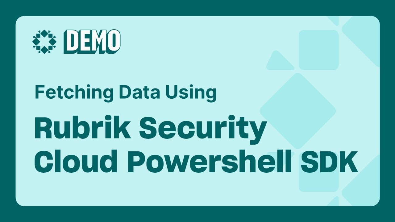 Извлечение данных с помощью Rubrik Security Cloud PowerShell SDK