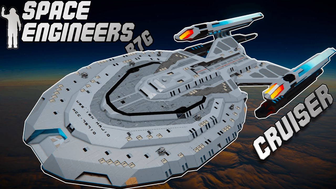 Space Engineers - ship showcase - USS ibn Majid - Star Trek ship