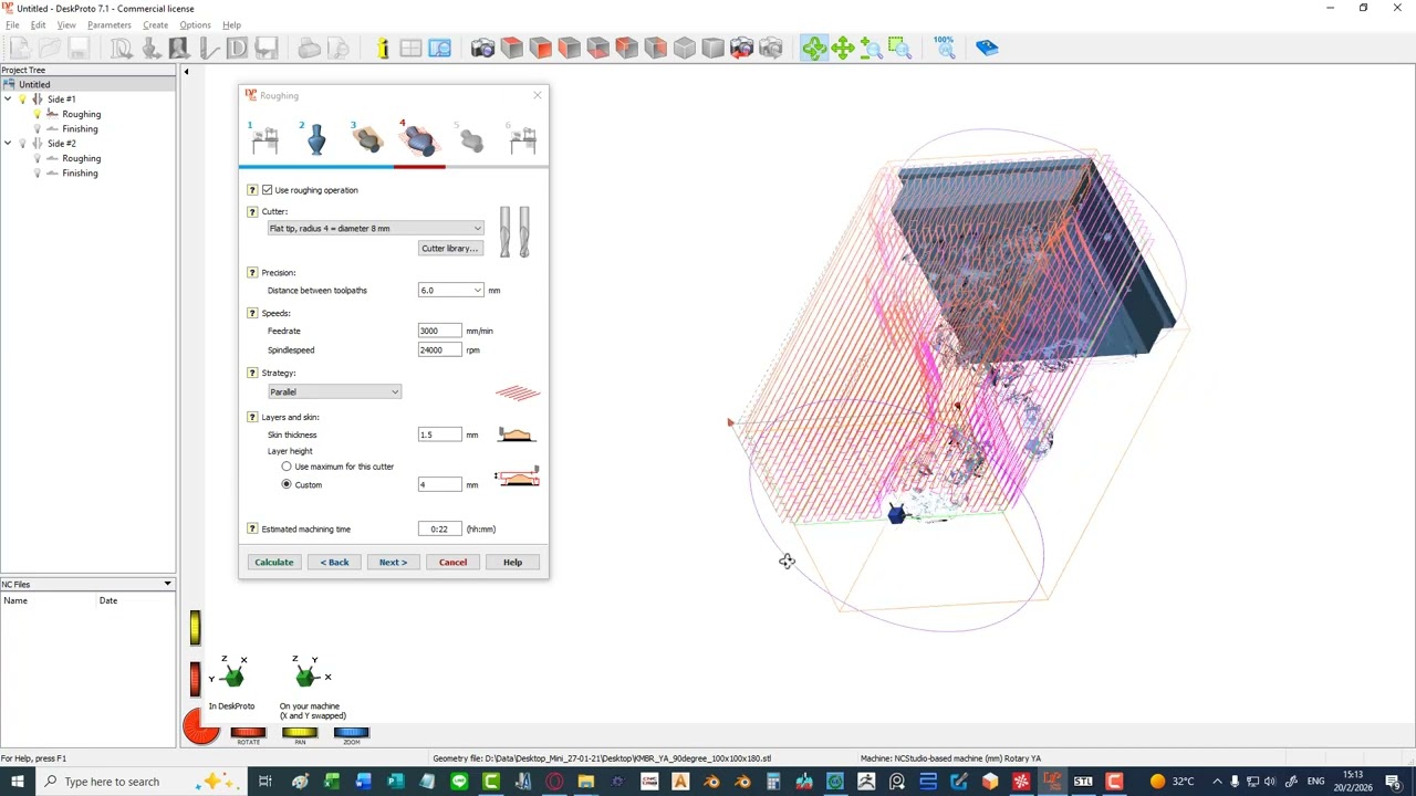 Netfebb Deskproto XCL Cimco 01 ใช้งาน Deskproto เพื่อแกะหยาบ