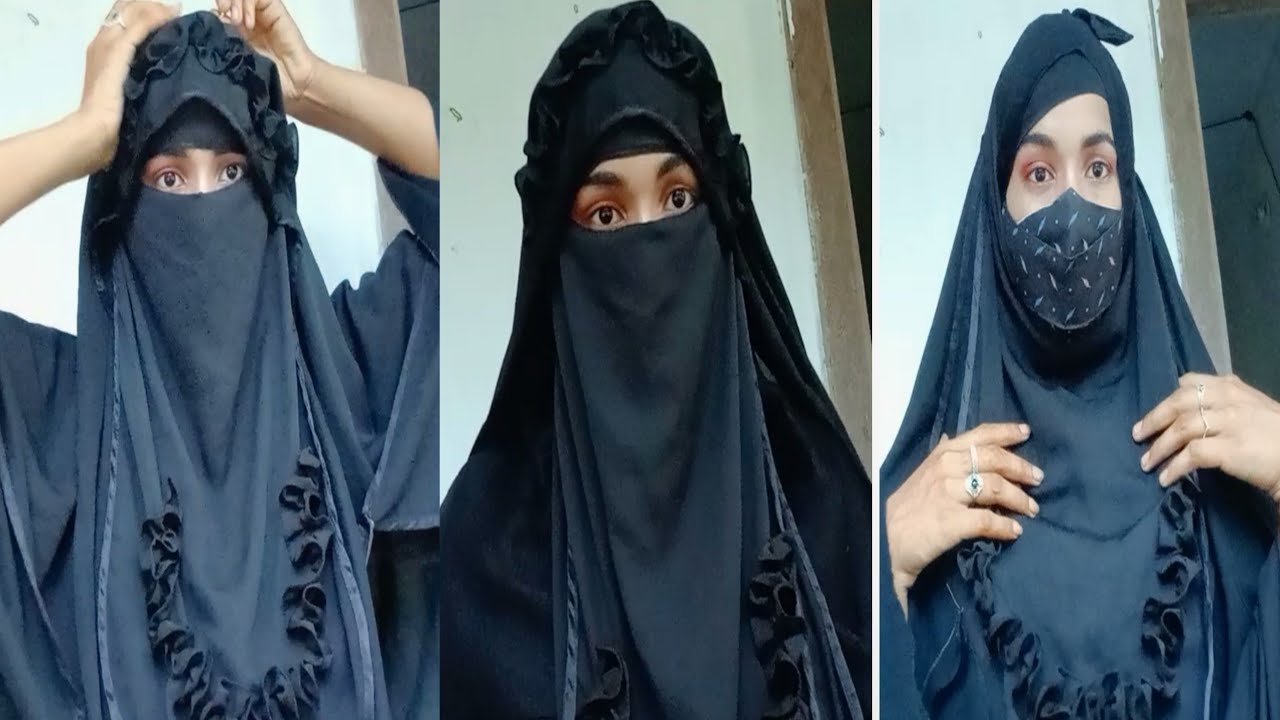 সঠিকভাবে হুডি নিকাব পরার নিয়ম || Butterfly niqab | How to wear instant Layered hoody niqab