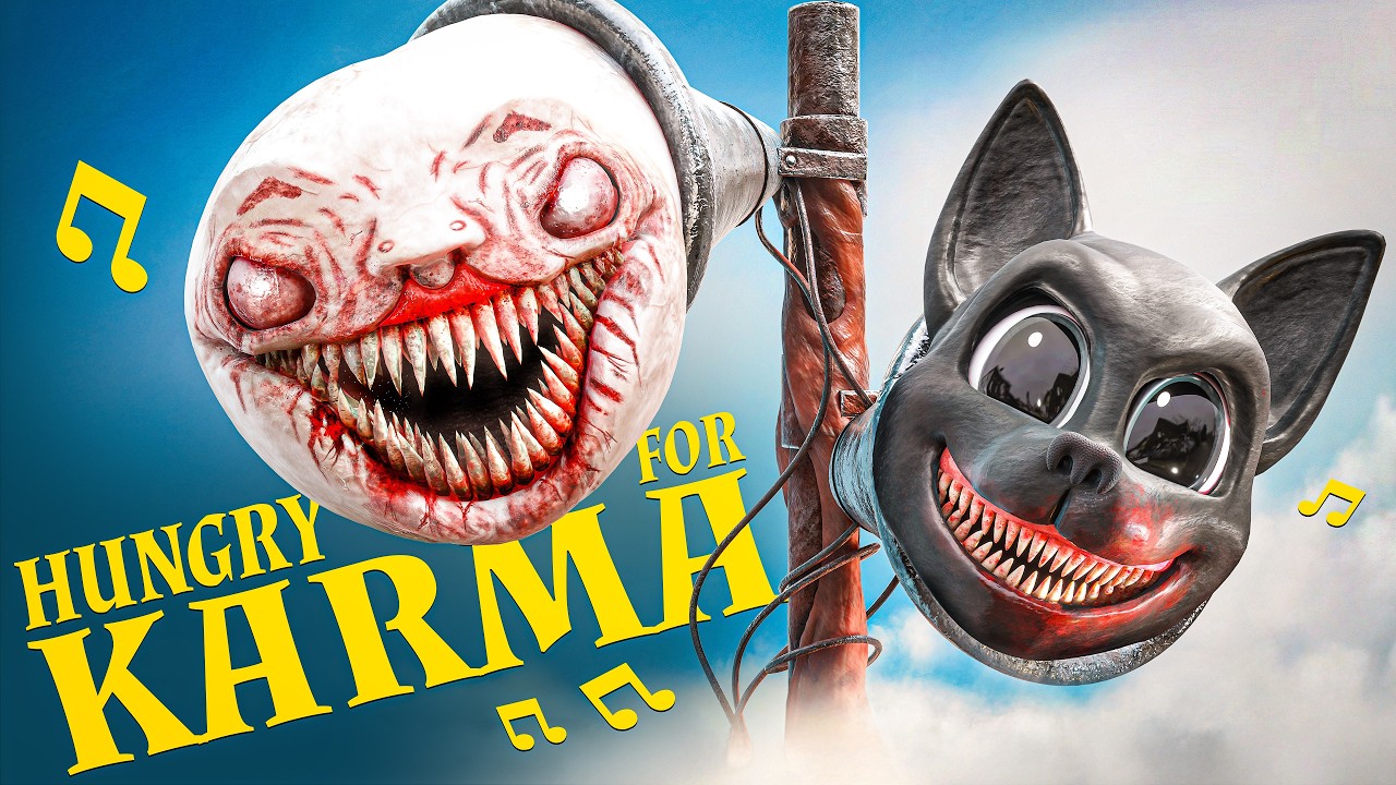 Hungry for Karma - Cartoon Cat, Choo Choo Charles & Siren Head (official song)