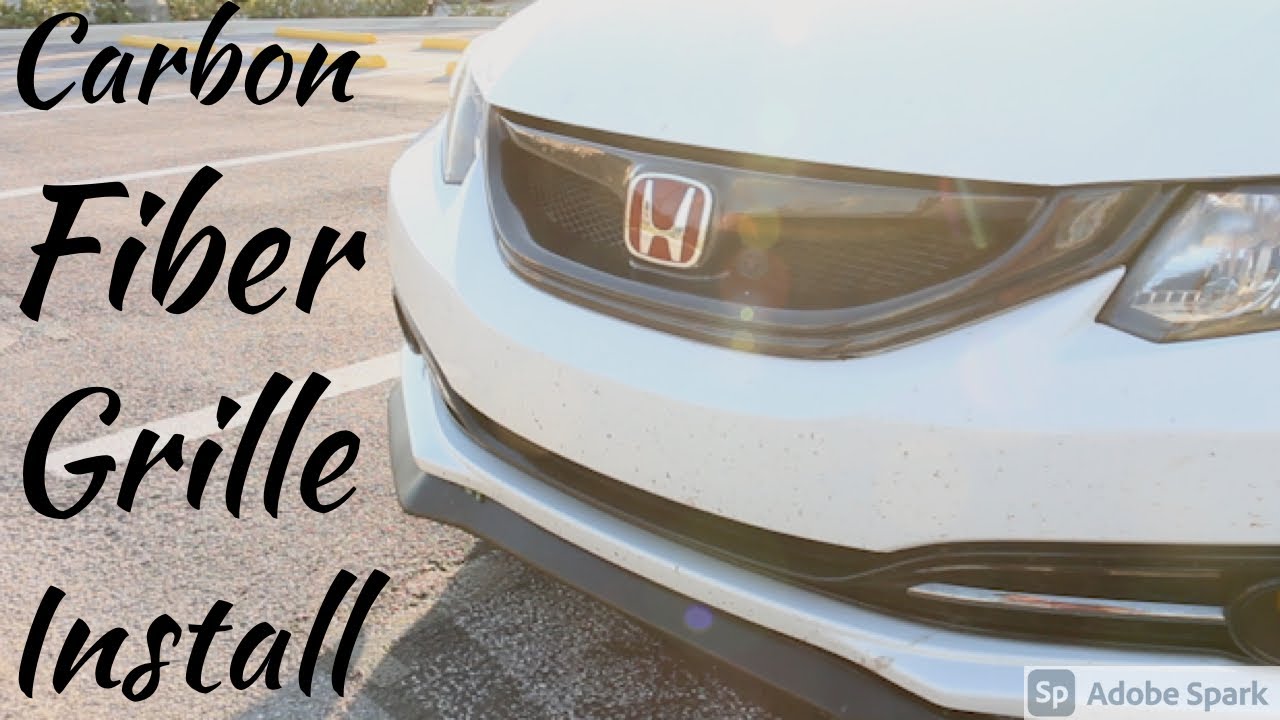 Carbon Fiber Grille Install on 9th Gen Civic Si (GIVEAWAY IN DESCRIPTION)