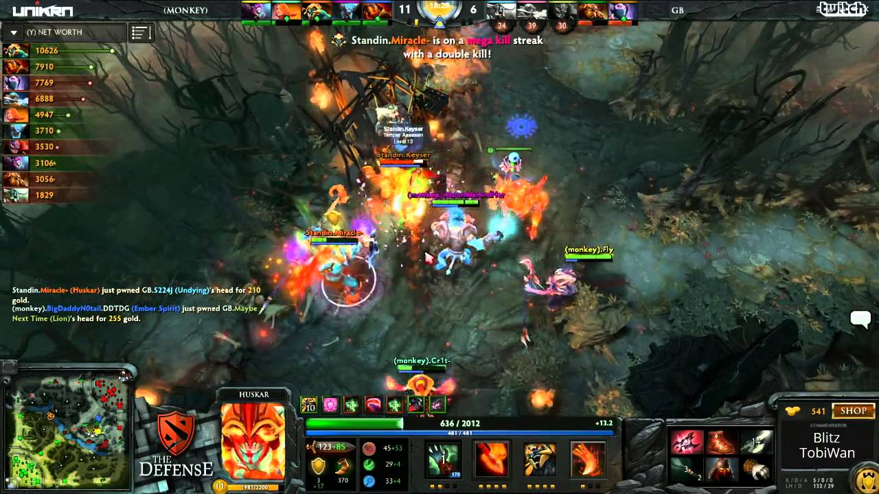 Miracle amazing armlet toggling on huskar