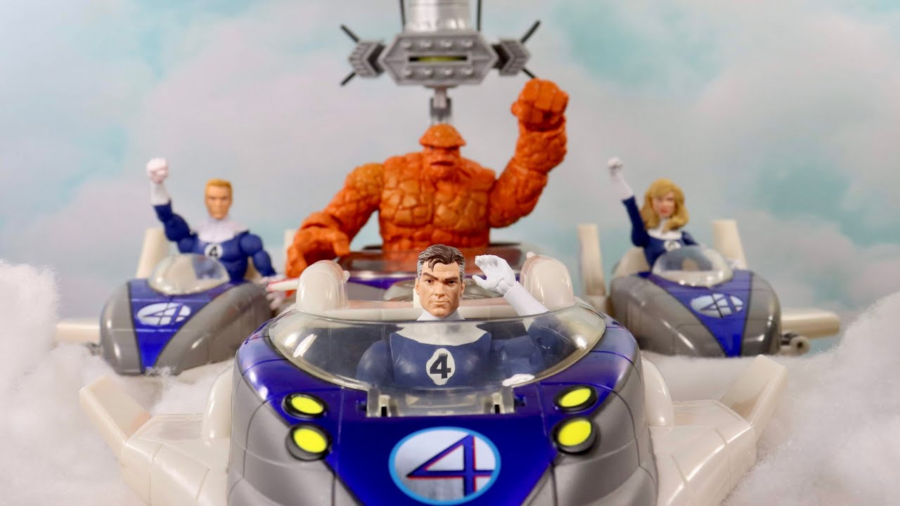MARVEL LEGENDS FANTASTIC FOUR RETRO WAVE HUMAN TORCH, INVISIBLE WOMAN, MR. FANTASTIC & THING REVIEW