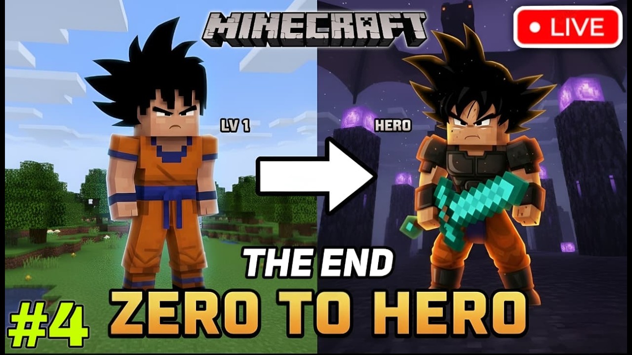THE END JOURNEY BEGINS || • MINECRAFT • || LIVE 🔴 EP 4