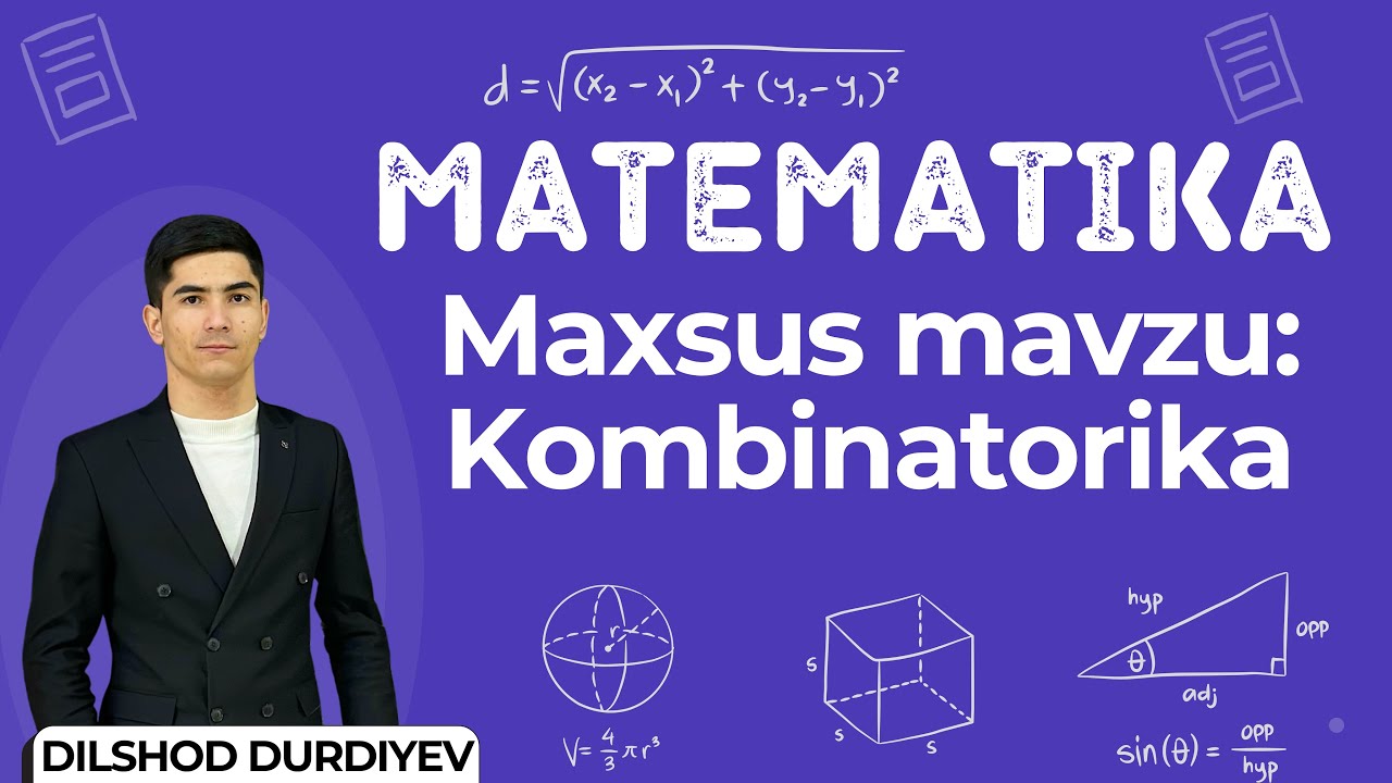 Maxsus mavzu: KOMBINATORIKA | MATEMATIKA KURSI 📝