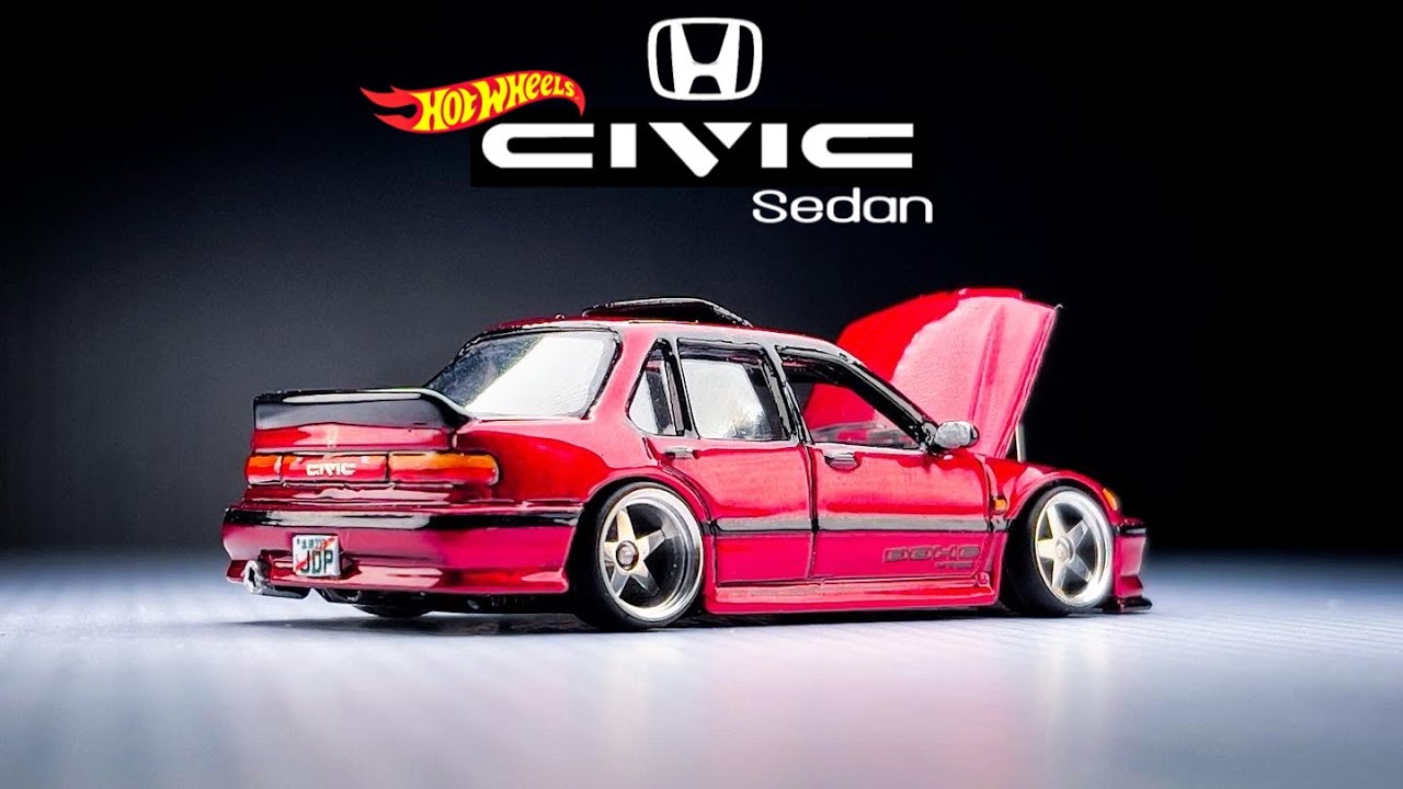 Honda Civic EF Sedan HotWheels Custom convert Honda Civic EF to sedan