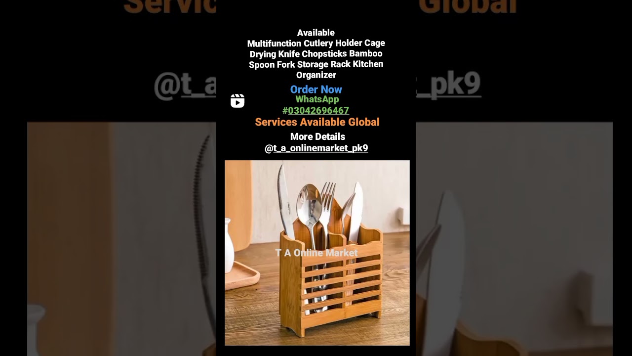 Multifunction Cutlery Holder Cage Drying Knife Chopsticks Bamboo Spoon Fork Storage Rack Kitchen