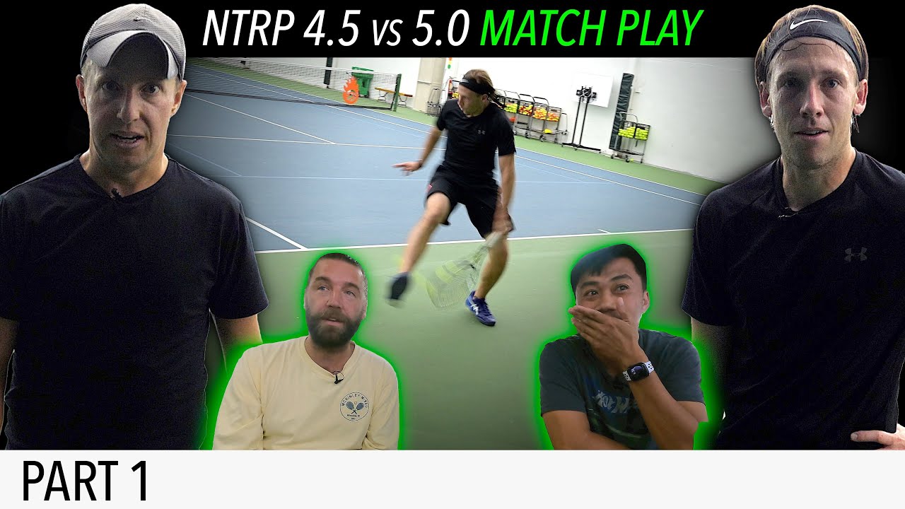 NTRP 4.5  vs 5.0 - Chris vs. Adam - Match Play (Part 1)