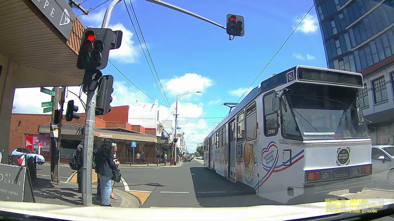 4k Dash cam Melbourne, AUS. Caulfield driving along Glen Huntly Rd