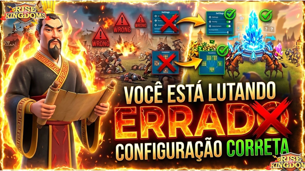 CONFIGURAÇÃO SECRETA | MODO DE BATALHA | RISE OF KINGDOMS