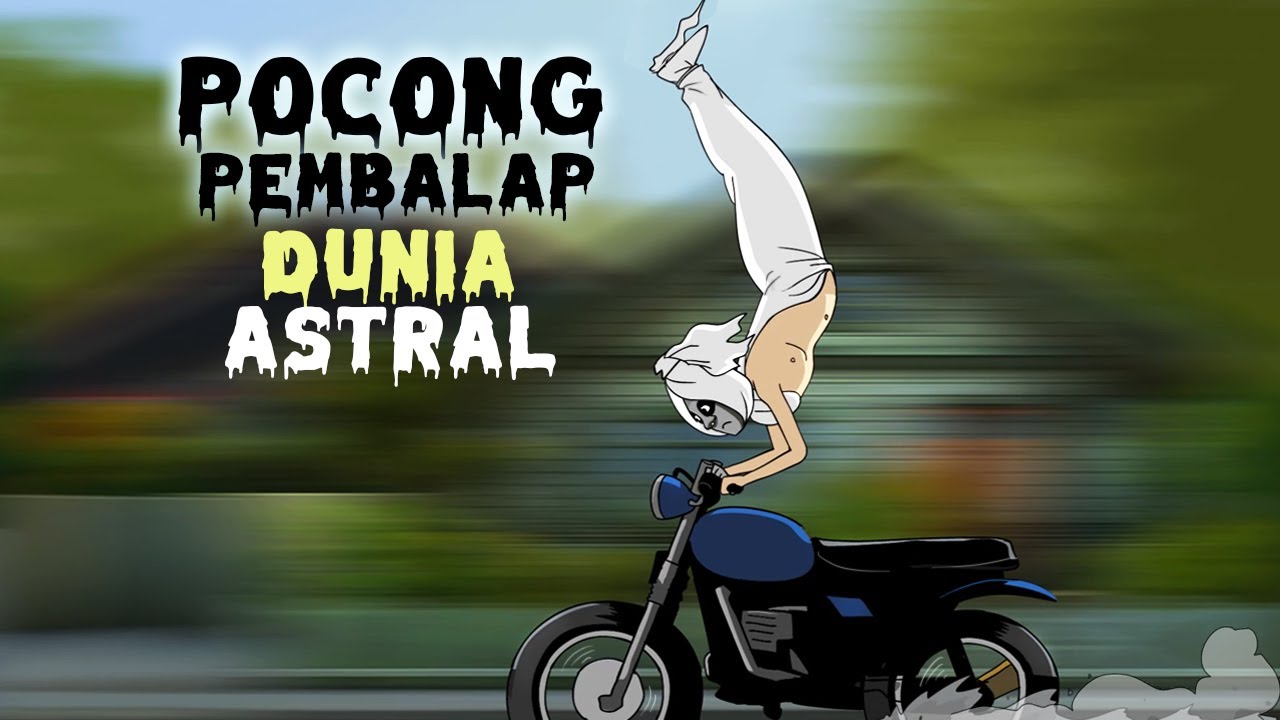 Pocong Aksi Ngebut Gaya Freestyle - Kartun Lucu Hantu