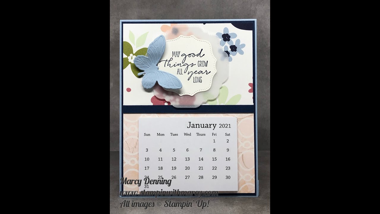 Desktop Calendar Using New 2021 Stampin' Up! Products