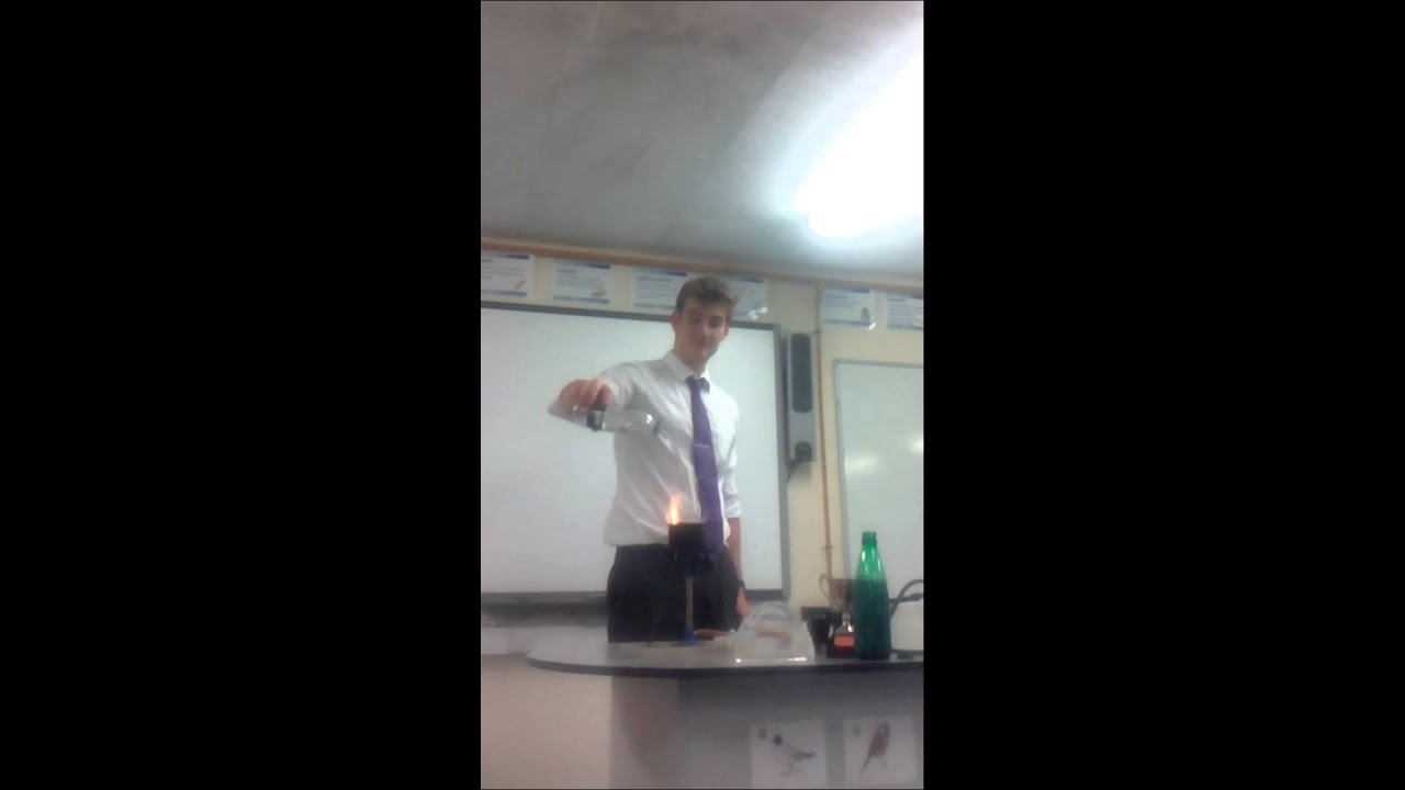 Putting water on a oil fire. Funny science