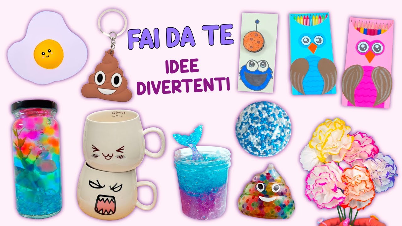 14 CREAZIONI DIVERTENTI FAI DA TE - LAVORETTI CON LA CARTA - DECORAZIONI E ALTRO ANCORA...
