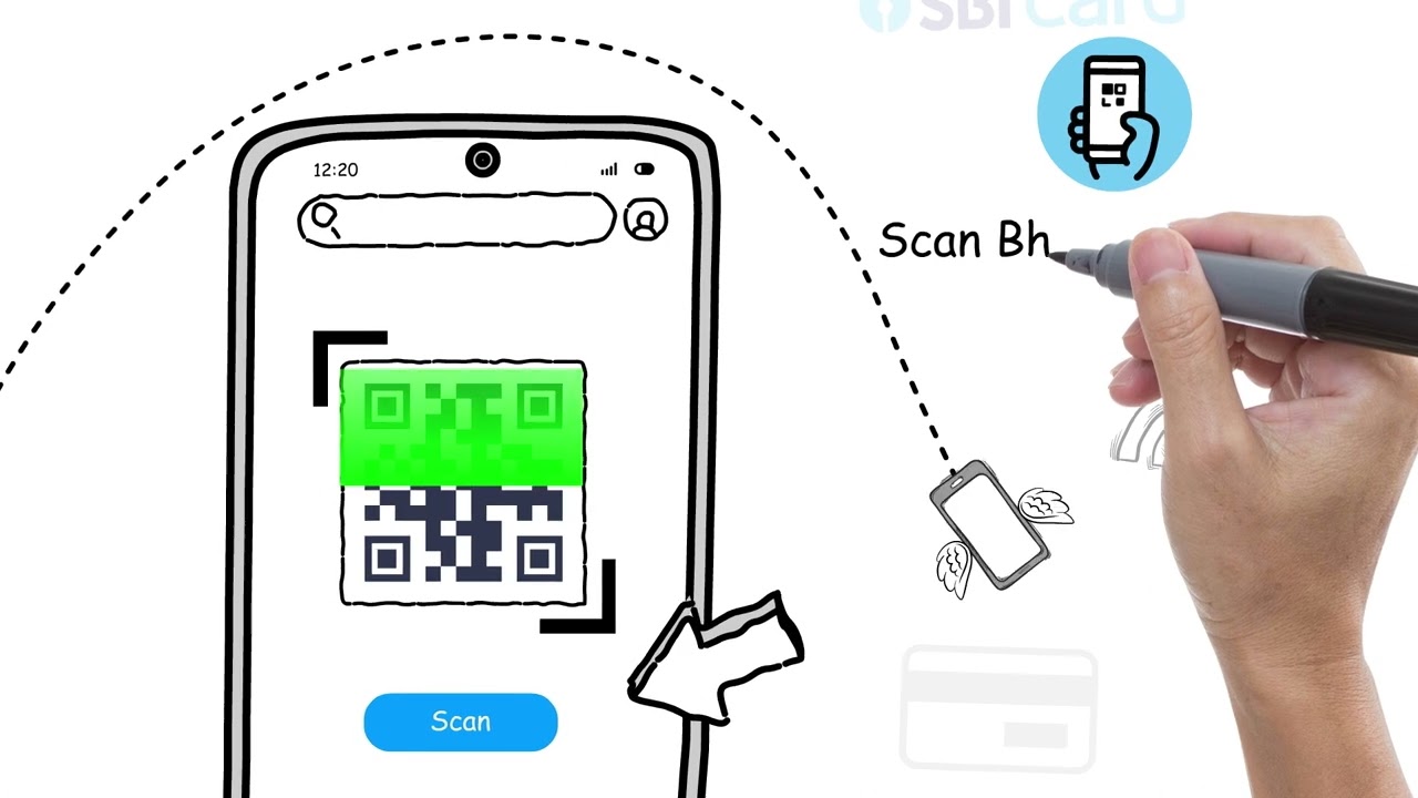Scan on Google Pay and pay by SBI Card