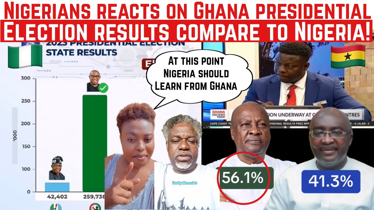 NIGERIANS REACTS ON GHANA PRESIDENTIAL ELECTION RESULTS COMPARE TO NIGERIA ELECTIONS