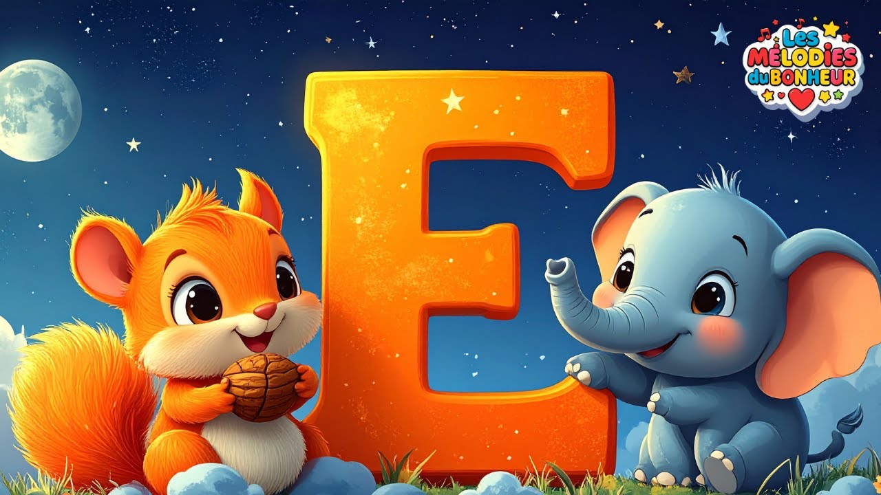 Lettre E – Chanson de l’alphabet pour enfants 🎶 | Apprendre la lettre E !