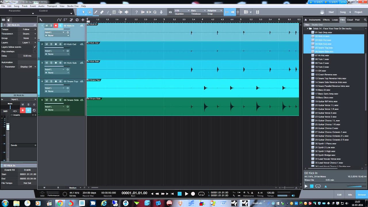 Gainstaging to -18dB in Studio One 3
