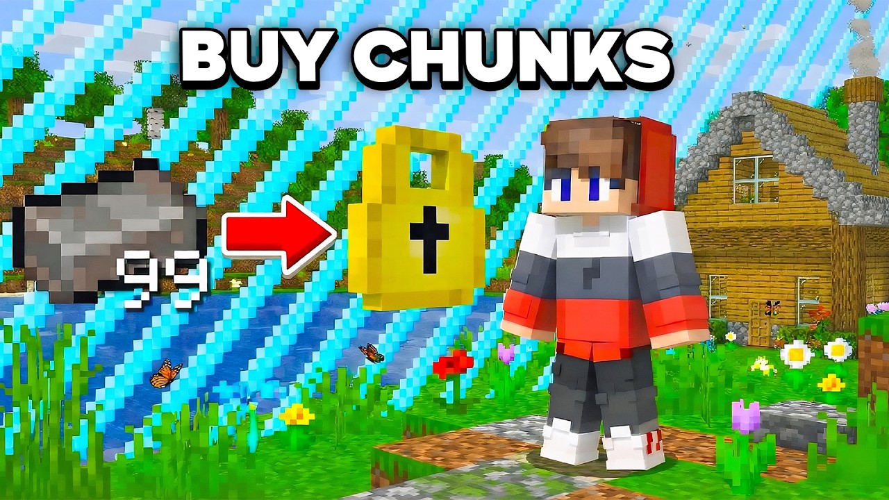Minecraft 100 Days, But You Can BUY CHUNKS ! (HINDI)