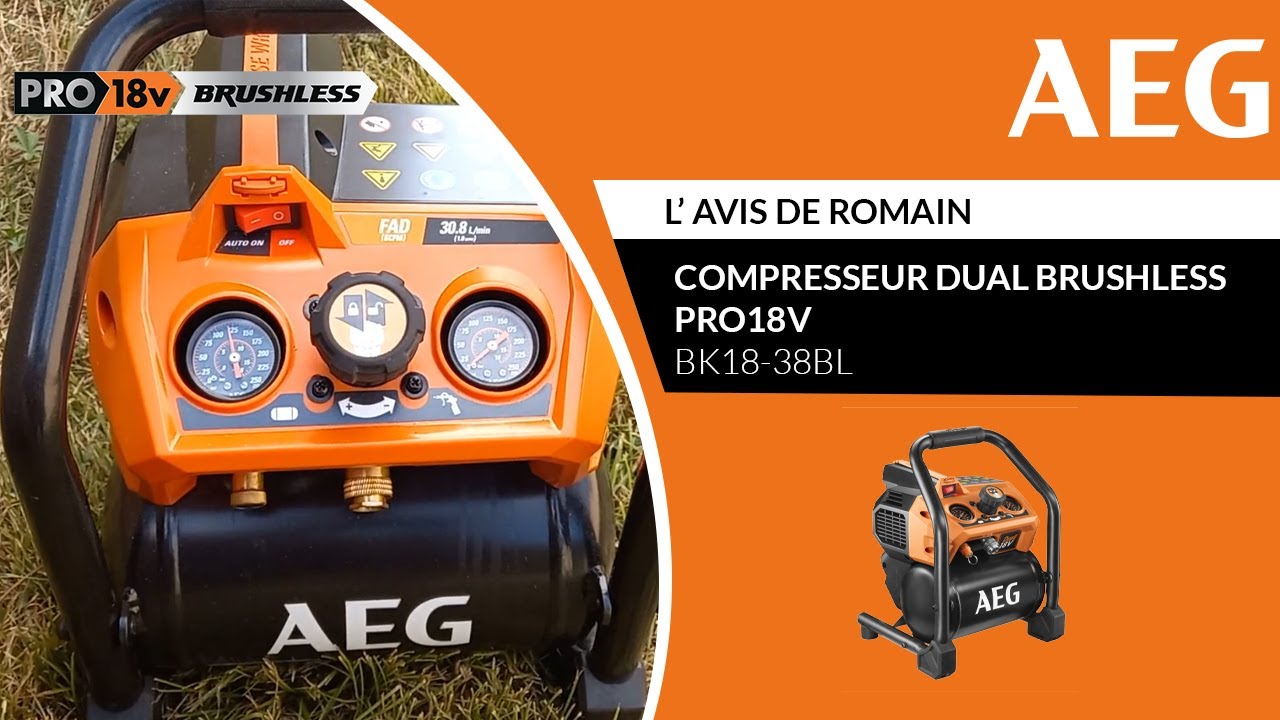 Compresseur DUAL Brushless PRO18V BK18-38BL AEG - L’avis de Romain