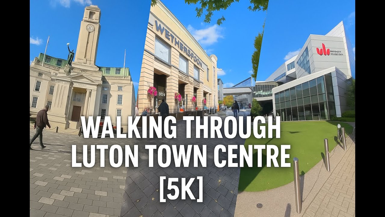 Walking Through Luton Town Centre | Shopping Mall, George Street & University of Bedfordshire [5K]