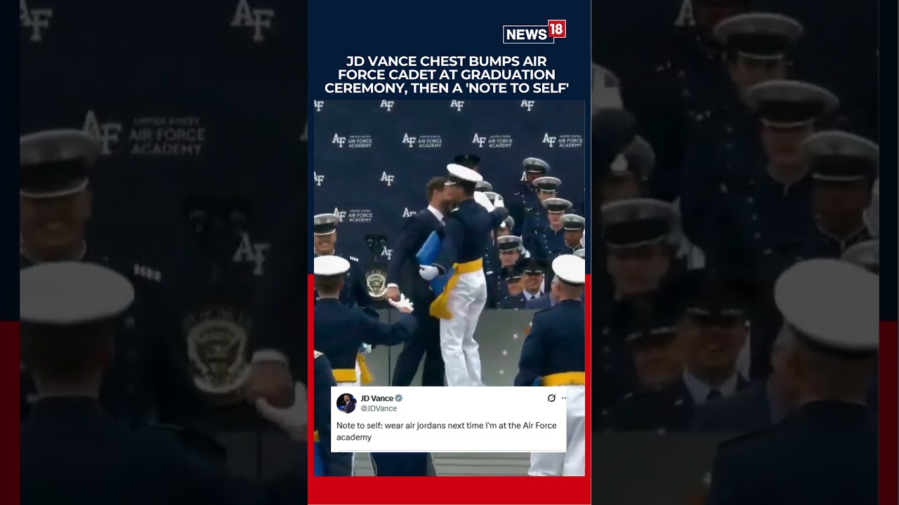 Viral Moment: US Vice President JD Vance Shares Chest Bump With Cadet | N18S