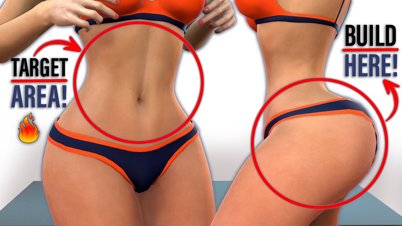 🍑 Трансформация ягодиц и мышц живота 👙 Плоский живот и подтянутая попа после 50 лет