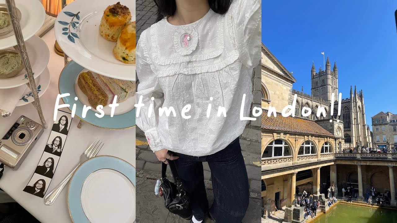 london vlog pt. 2 💌 afternoon english tea, visiting the roman baths, more yummy eats