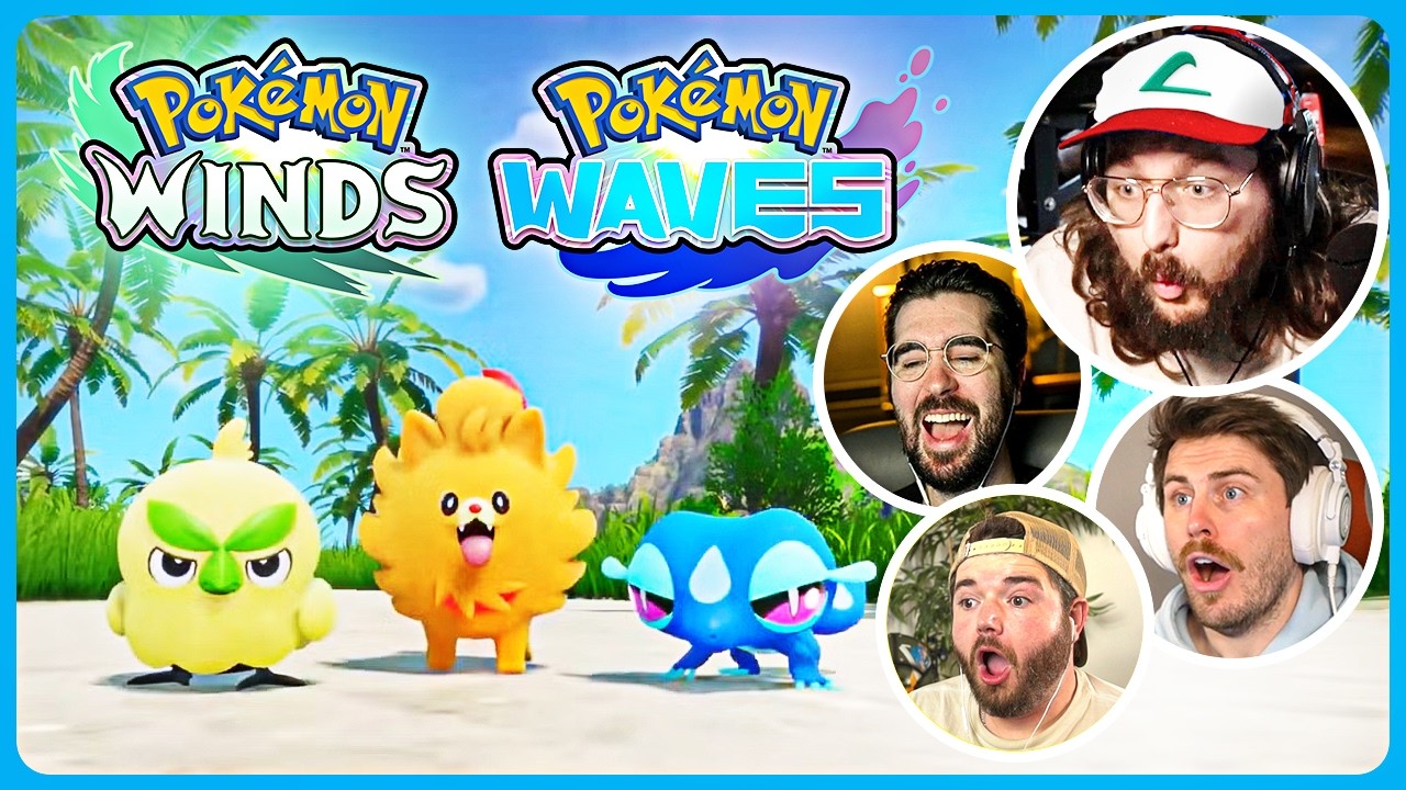 Vanoss Crew Reacts to Pokemon Winds & Waves Reveal! (New Starters!)