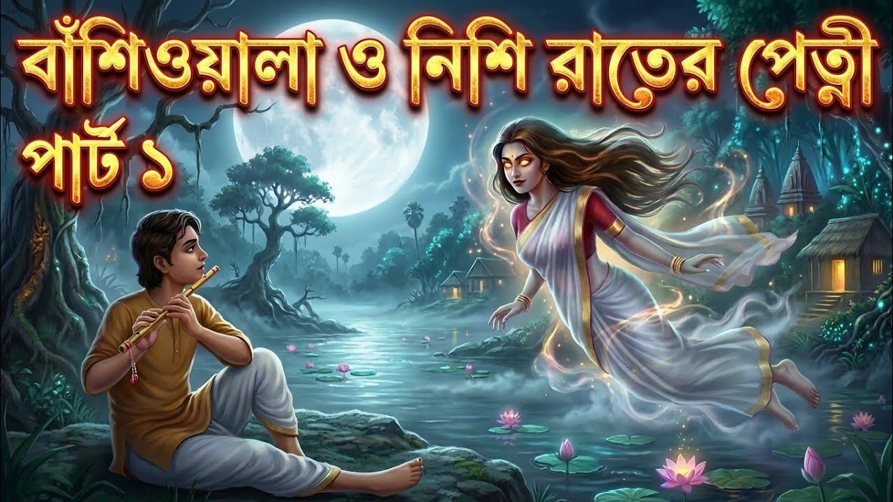বাঁশিওয়ালা ও নিশি রাতের পেত্নী || পাট ১|| Bangla Bhuter Cartoon | Vuter Katun |Scary Animation