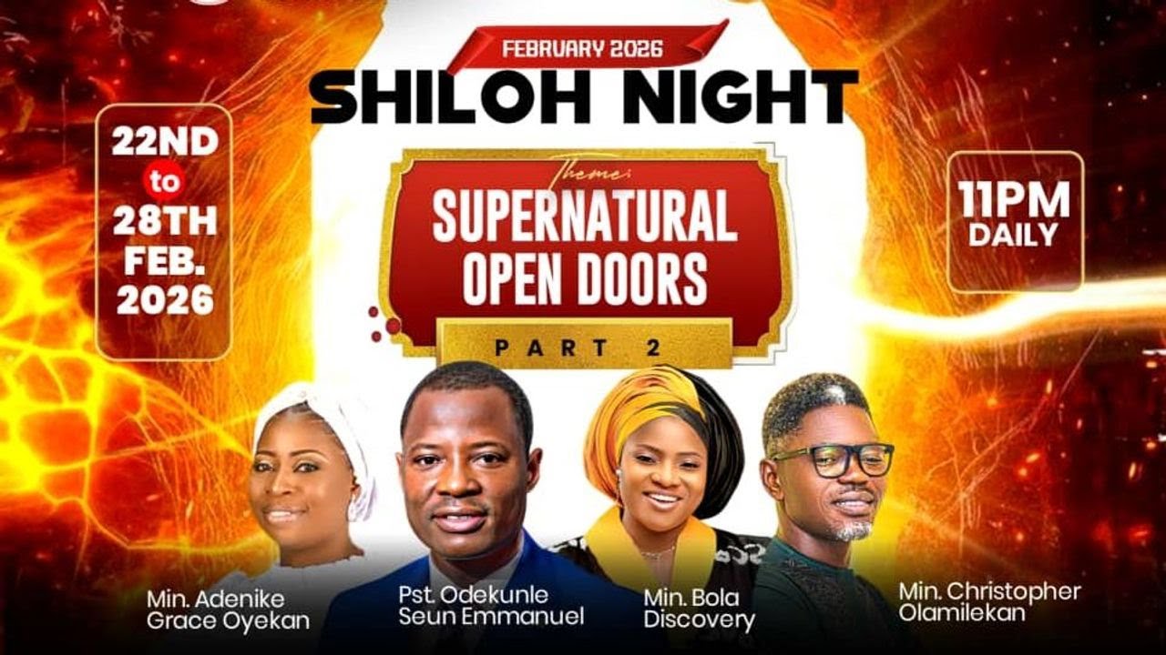 WELCOME TO DAY 4 FEBRUARY 2026  EDITION OF SHILOH NIGHT.