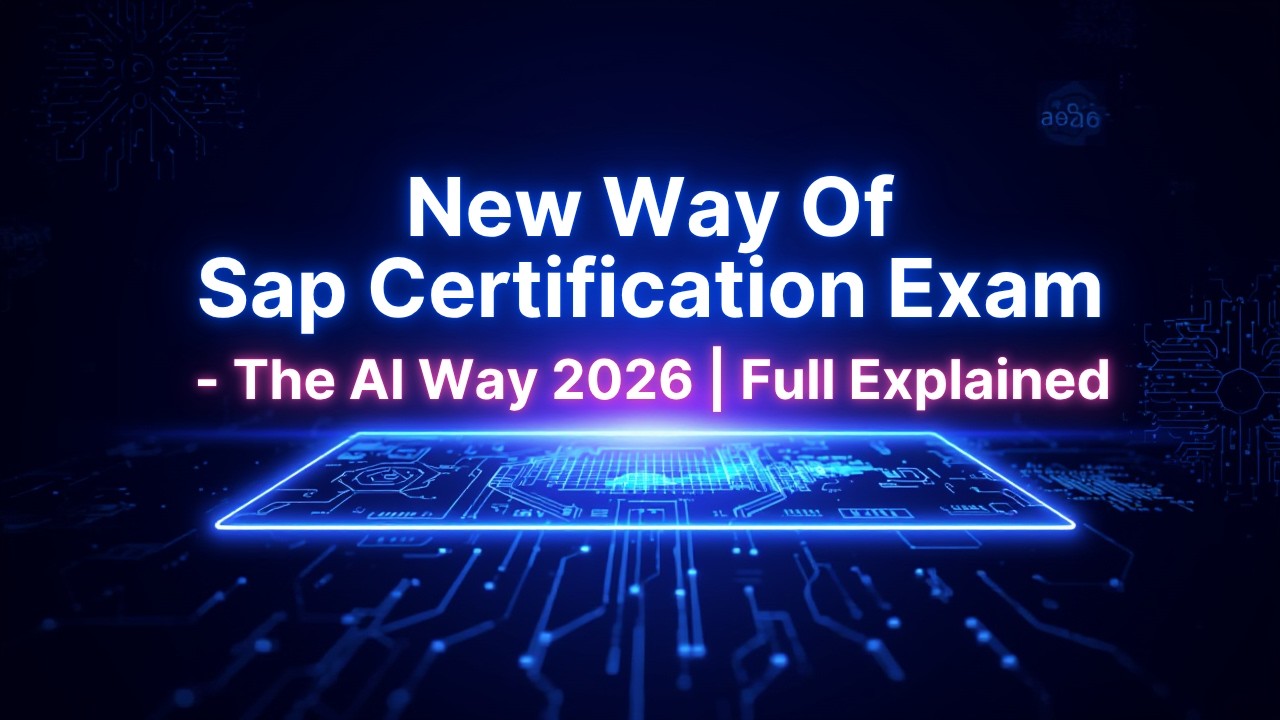 Fully Explained! The AI Way Of SAP Certification Exam 2026