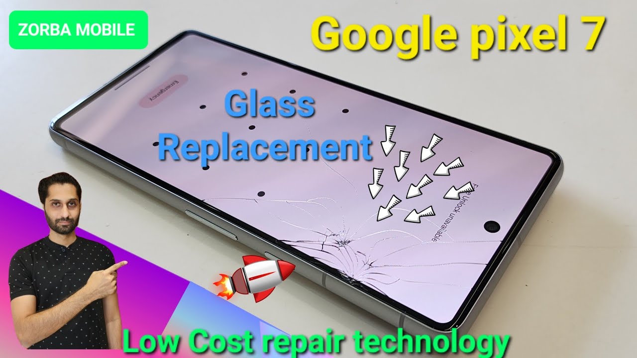 Google pixel 7 Glass Replacement. How to change only  glass pixel 7 Low cost repair technology ZORBA