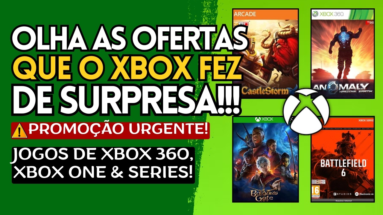 XBOX TÁ MALUCO!!! Ofertas SURPRESA de Jogos no XBOX 360, XBOX ONE e SERIES!