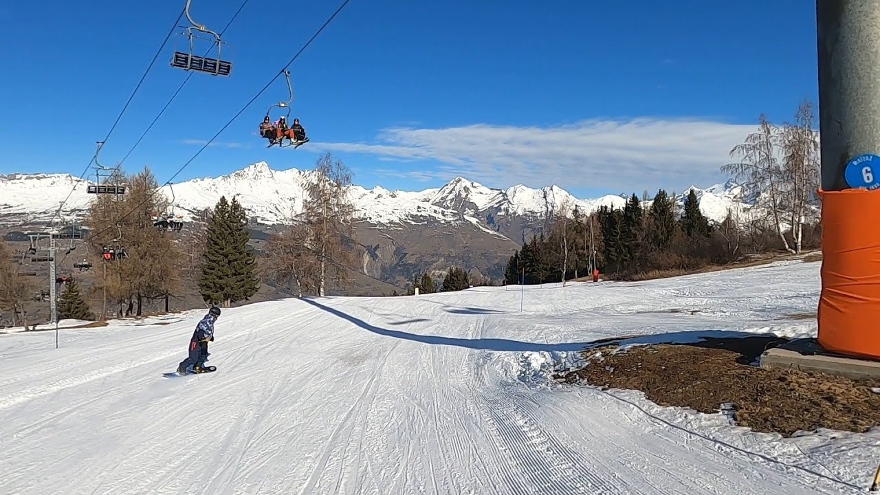 GoPro POV Skiing Les Arcs! Blue Maitaz to Arc 1800 | Sunny French Alps Ride | Paradiski 2023