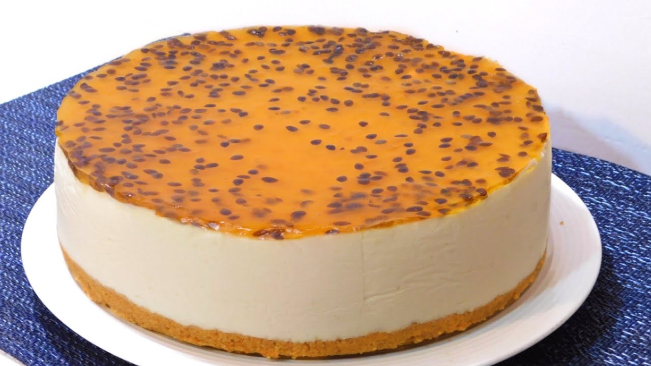 CHEESECAKE DE MARACUYÁ DELICIOSO SIN HORNO RECETA ORIGINAL MUY FACIL