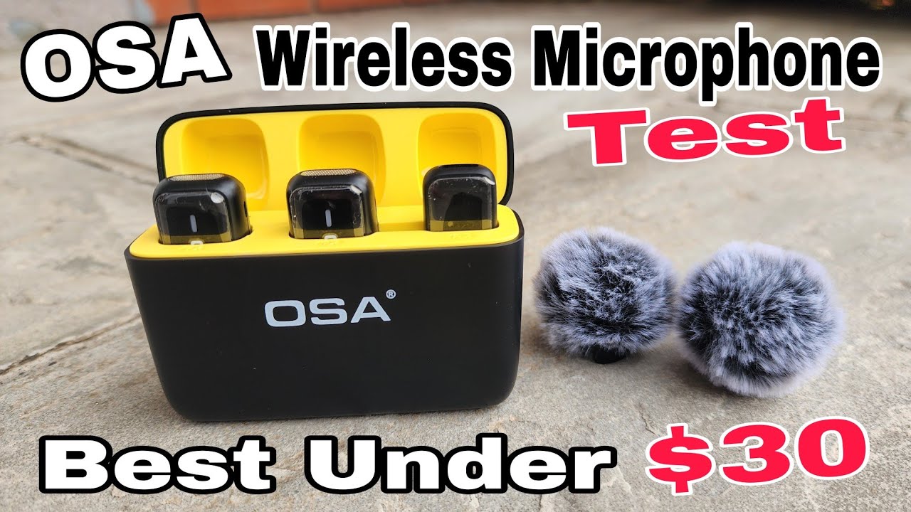 OSA lavalier Microphone Test (Best Wireless Microphone Under $30) from Amazon - dji Mic Mini