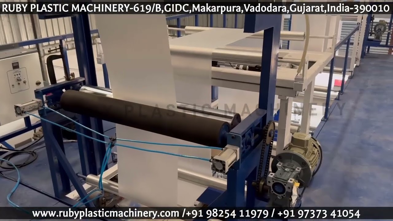 RUBY-45/45/45 mm THREE LAYER BLOWN FILM PLANT with HAUL OFF ROTATING AND FULLY AUTOMATIC WINDER