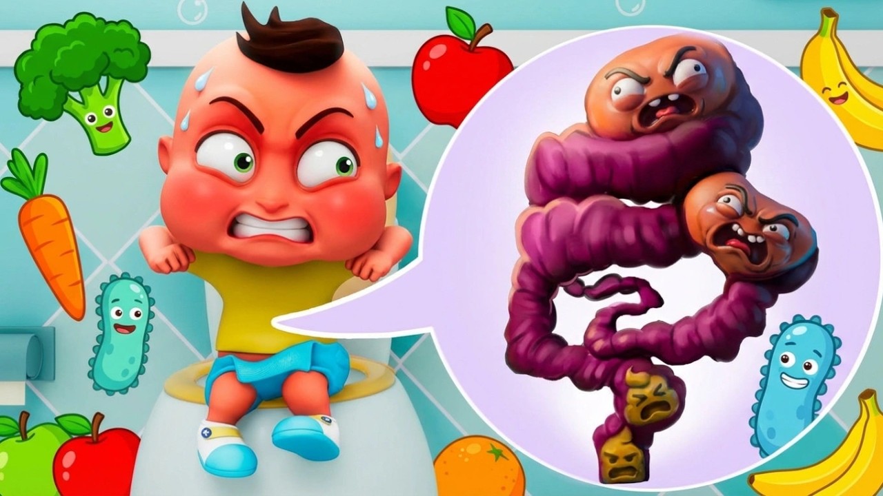 Tummy Troubles & Healthy Eating Fun 🍎 German Kids Song + More on Baby Berry 🎶