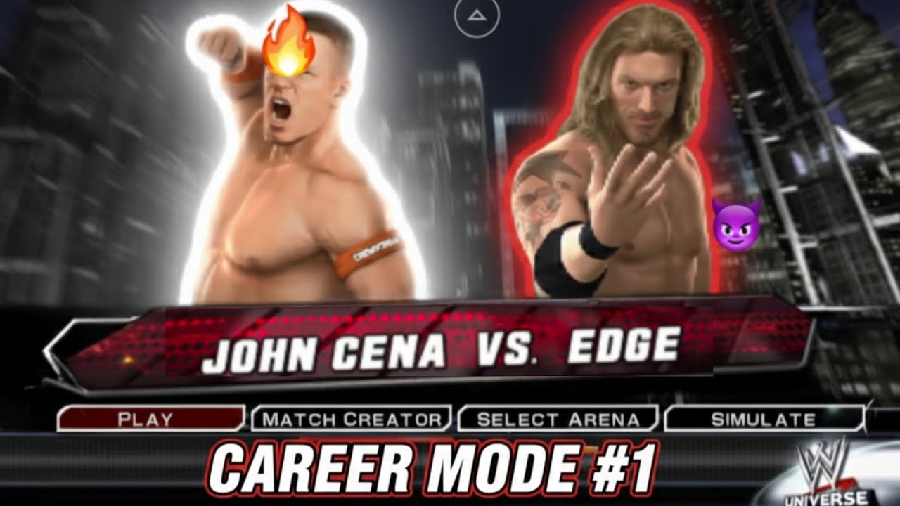 WWE SmackDown vs Raw 2011 Gameplay 😱 | FIRST MATCH | John Cena vs Edge