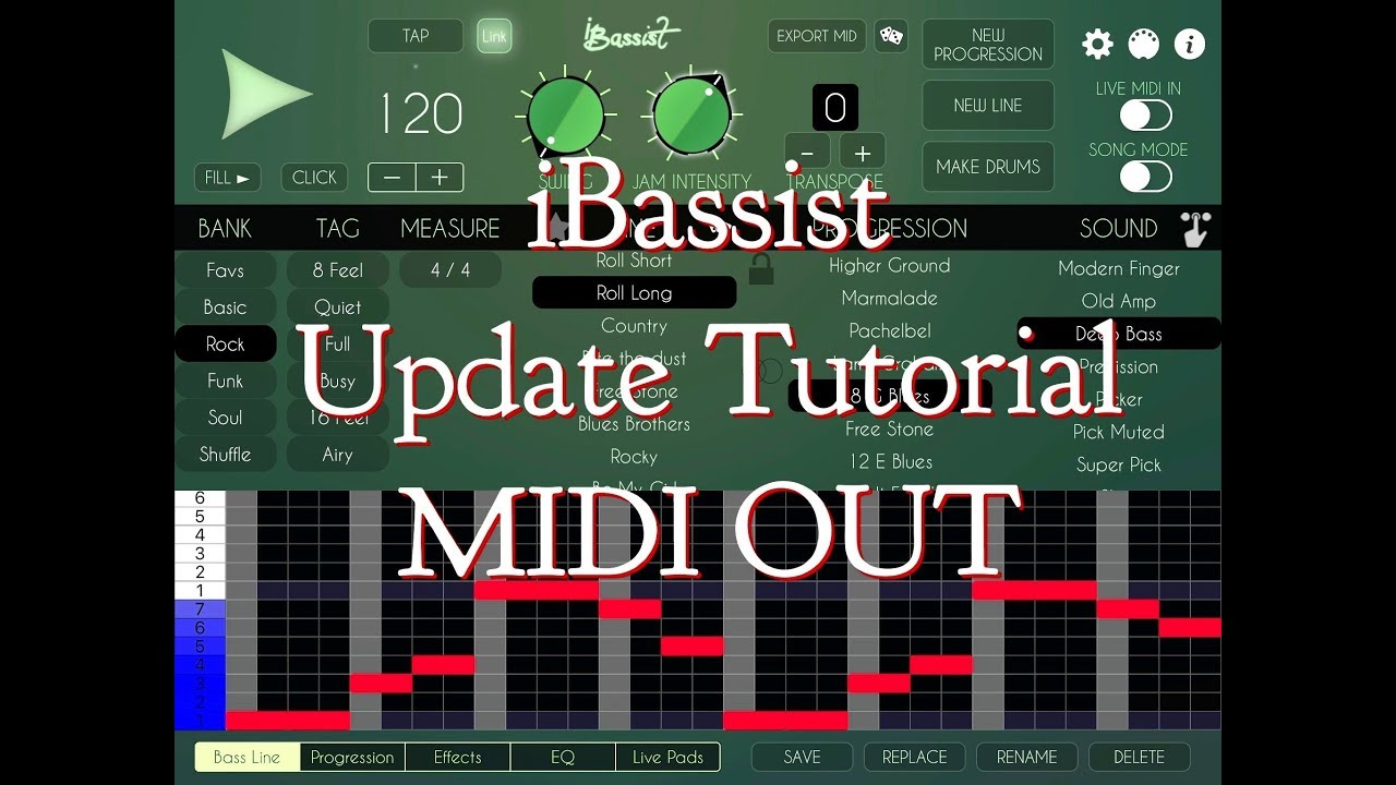 iBassist — Обновление — ПОЛНЫЙ УЧЕБНИК MIDI-аккордов для iPad — Отличное обновление