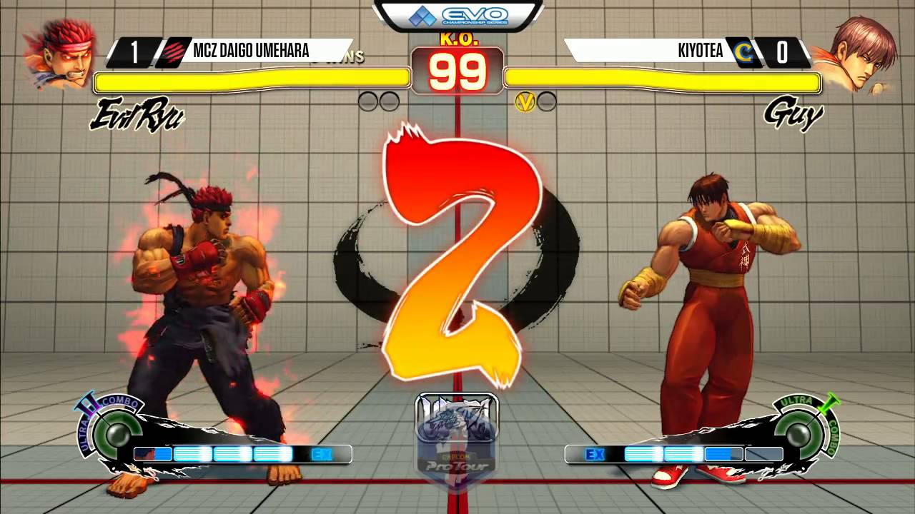Daigo (Evil Ryu) vs Kiyotea (Guy) - EVO 2015 USF4 - 720p/60fps