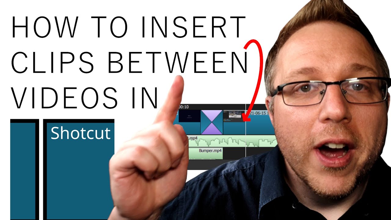 Как вставлять видеоклипы между другими клипами в Shotcut
