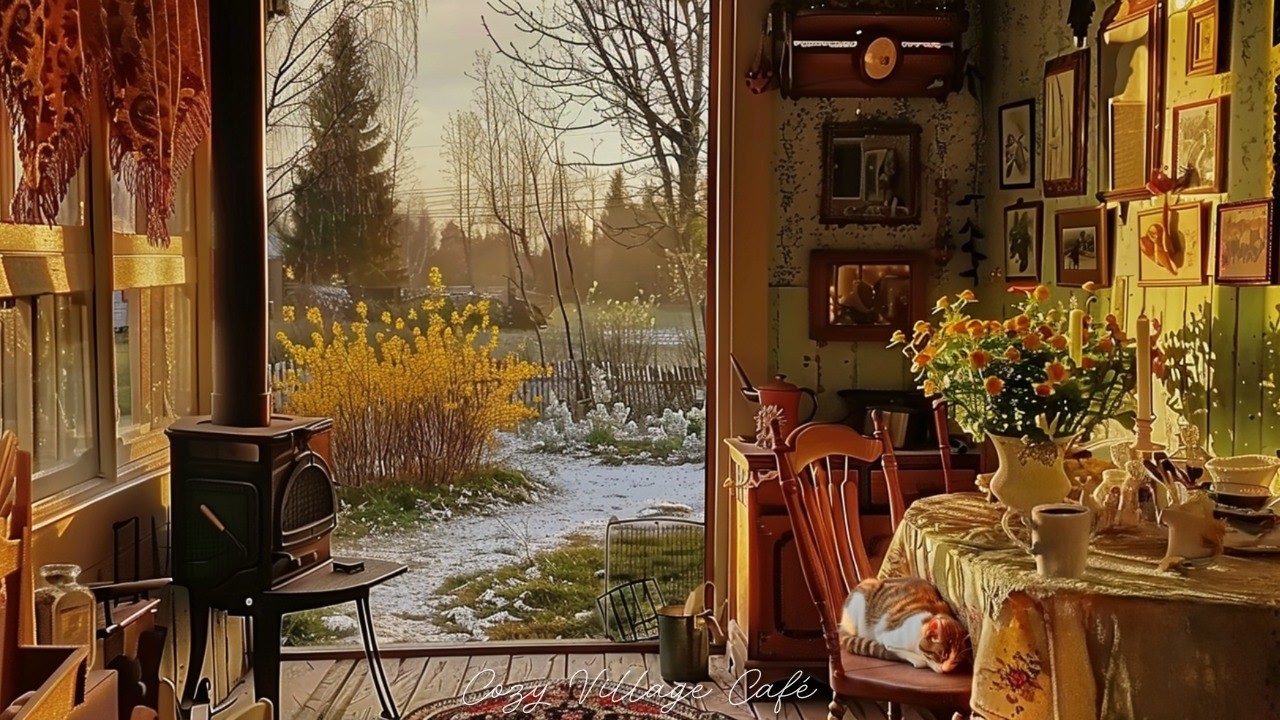 Late Winter Sunlight in a 1950s Home — Warm Vintage Jazz