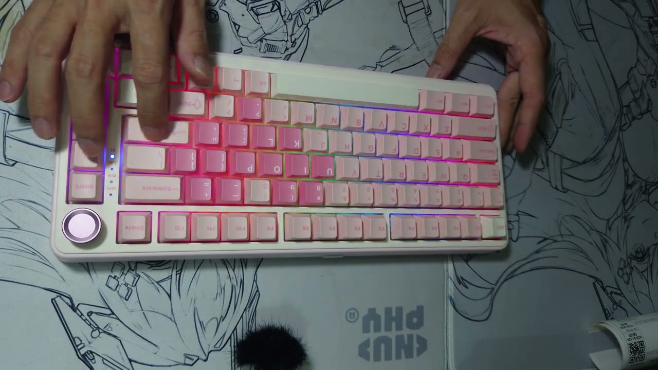 Bàn Phím Cơ  75%Yunzii B75 Pro Pink - Sw Milk Coconut
