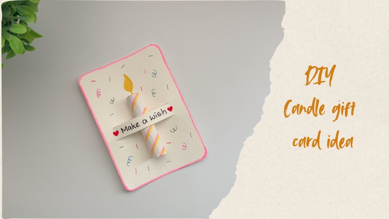 DIY Candle Gift Card idea 🎂| Last minute gift ideas | easy gift card ideas #diy #giftideas #craft