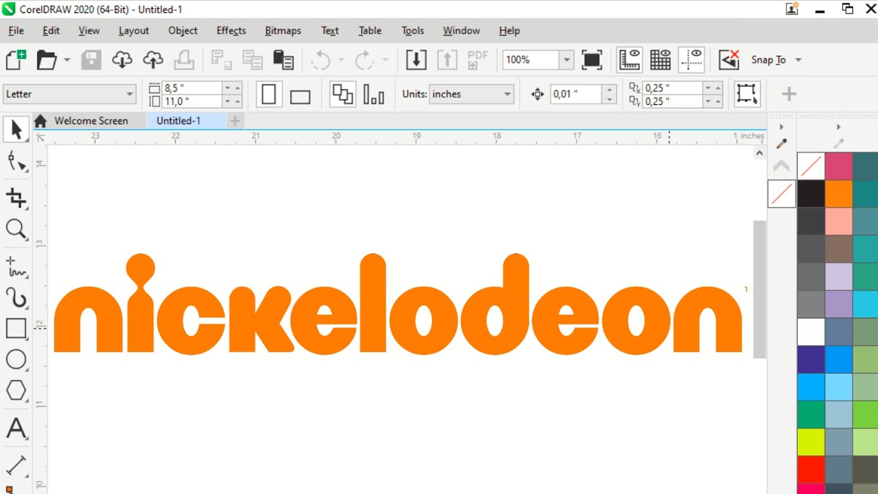 NICKELODEON LOGO IN COREL DRAW