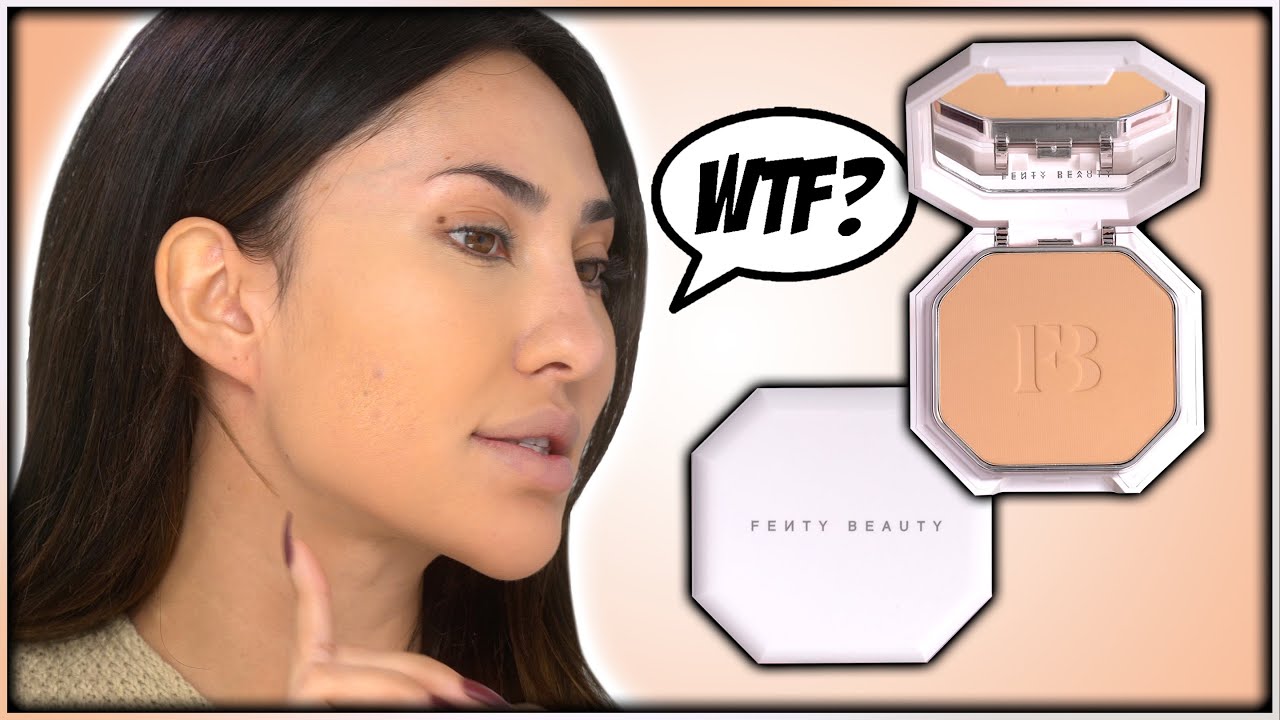 NEW FENTY BEAUTY POWDER FOUNDATION REVIEW | BrittanyBearMakeup